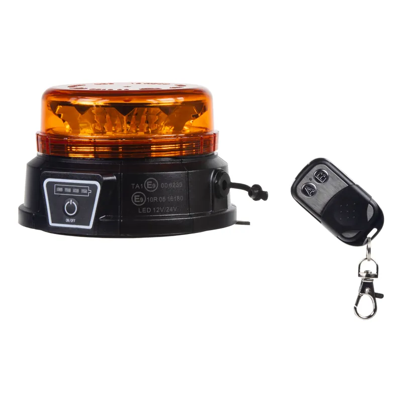 Snadný nákup - AKU LED maják, 12x3W oranžový, dálkové ovládání, magnet, ECE R10, R65