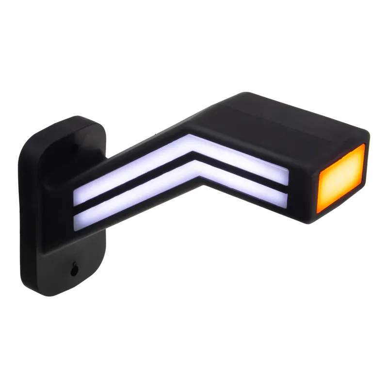 Poziční LED (tykadlo) gumové levé - červeno/bílo/oranžové, 12-24V,ECE - Poslední dny akce