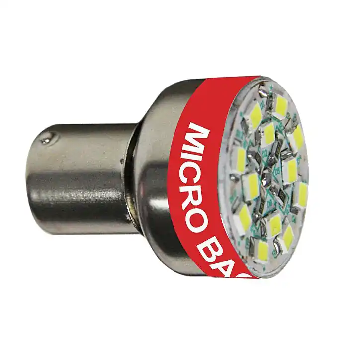 Zbývá pár kusů | LED žárovka BA15S 12V se signalizací couvání Bi-Bi-Bi... kf10led